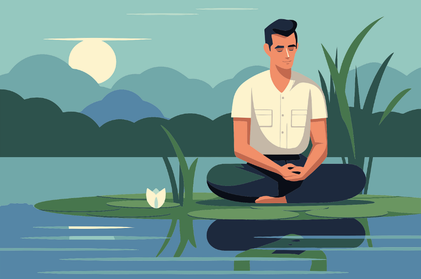 Psychology and mindfulness illustration